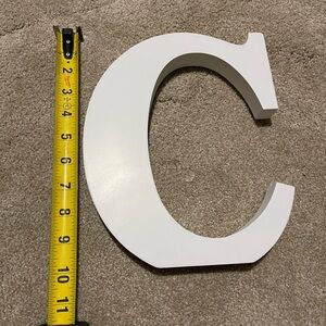 White Decorative Wall Letter 'C'